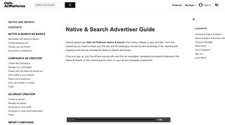 Native & Search Advertiser Guide - Yahoo Developer Network