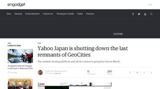 Yahoo Japan is shutting down the last remnants of GeoCities - Engadget