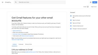 Get Gmail features for your other email accounts - Android - Gmail Help