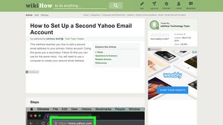How to Set Up a Second Yahoo Email Account: 11 Steps