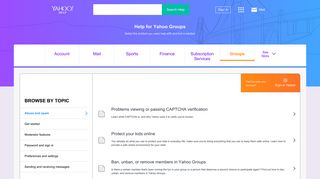 Help for Yahoo Groups