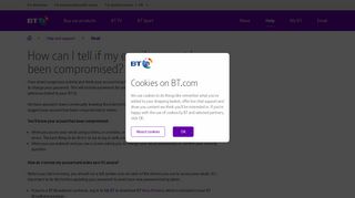 How can I tell if my email account has been compromised? | BT help