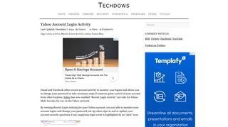 Yahoo Account Login Activity - Techdows