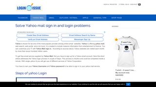 Solve Yahoo mail sign in and login problems | Login Issue