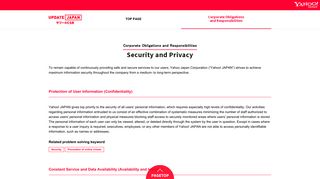 Security and Privacy - Yahoo Japan Corporation