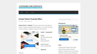 Contact Yahoo!7 Australia Office | Customer Care Contacts