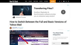 How to Switch Between the Full and Basic Versions of Yahoo Mail