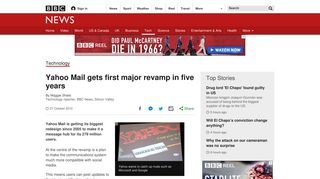 Yahoo Mail gets first major revamp in five years - BBC News