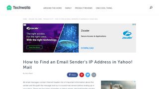 How to Find an Email Sender's IP Address in Yahoo! Mail | Techwalla ...