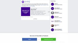 Yahoo Mail - Having trouble signing in to your account?... | Facebook