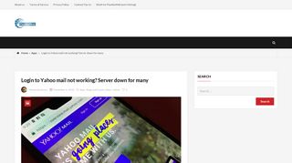 Login to Yahoo mail not working? Server down for many - Piunika Web