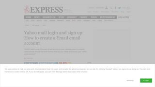 Yahoo mail login and sign up: How to create a Ymail ... - Daily Express