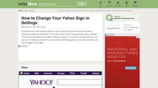 How to Change Your Yahoo Sign in Settings: 8 Steps (with Pictures)