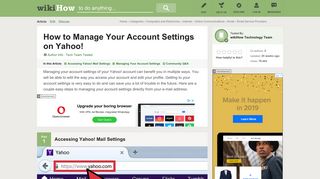 How to Manage Your Account Settings on Yahoo!: 9 Steps