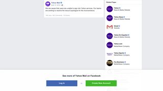 Yahoo Mail - We are aware that users are unable to sign... | Facebook