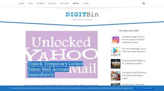 How to Unlock Locked Yahoo Email Account Instantly ? - DigitBin