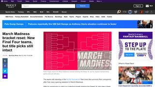 March Madness bracket reset: New Final Four teams ... - Yahoo! Sports