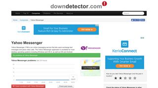 Yahoo Messenger down? Current status and problems | Downdetector