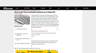 How to See Your Facebook Contacts on a Yahoo IM | Chron.com