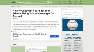 How to Chat with Your Facebook Friends Using Yahoo Messenger for ...