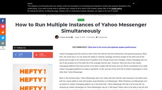 How to Run Multiple Instances of Yahoo Messenger Simultaneously ...