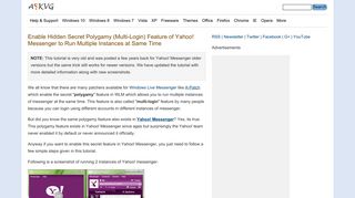 Enable Hidden Secret Polygamy (Multi-Login) Feature of Yahoo ...