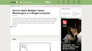 How to Open Multiple Yahoo Messengers in a Single Computer