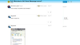 Poll: What about a Old Yahoo! Messenger server? - Polls ...