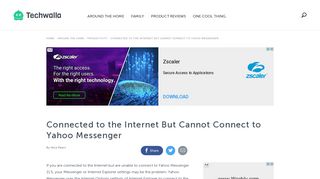Connected to the Internet But Cannot Connect to Yahoo Messenger ...