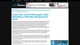 [Tips] Jika Yahoo! Messenger untuk BlackBerry Tidak Mau Mengenal ...