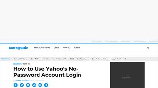 How to Use Yahoo's No-Password Account Login - Tom's Guide
