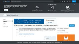 security - How to check if somebody else is signing to my Yahoo ...