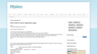 Rbl4m: Html code for yahoo registration page