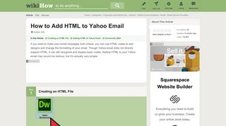 How to Add HTML to Yahoo Email: 9 Steps (with Pictures) - wikiHow