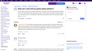 how can I view old my yahoo album photos? | Yahoo Answers