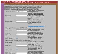 Yahoo mail plus configuration for Outlook - smtp and pop3 - Motobit.com