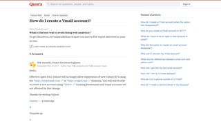 How to create a Ymail account - Quora