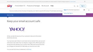 Keep your email account safe | Sky Help | Sky.com