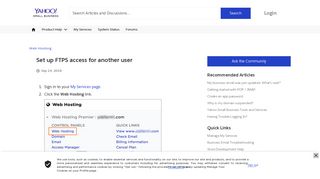 Set up FTPS access for another user - Yahoo Small Business ...