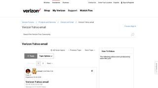 Verizon Yahoo email - Verizon Fios Community - the Verizon Fios ...