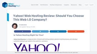 Yahoo! Web Hosting In 2019: What Do Yahoo ... - WhoIsHostingThis