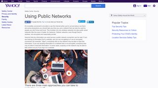 Using Public Networks - Yahoo Safety
