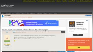 where is the new xtra webmail page ? - Geekzone