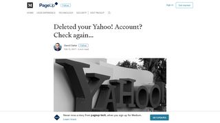 Deleted your Yahoo! Account? Check again… – pageup-tech – Medium