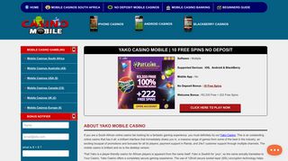 Yako Casino Mobile | 10 Free Spins No Deposit - mobile casino games