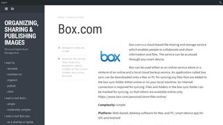 Box.com | ORGANIZING, SHARING ... - Yale CampusPress