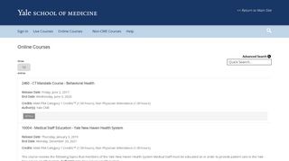 Online Courses - Yale Continuing Medical Education Continuing ...