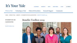 Benefits Toolbox 2019 | It's Your Yale