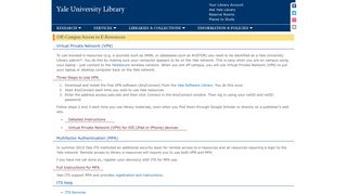 Off-Campus Access to E-Resources | Yale University Library