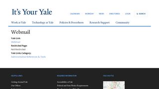 Webmail | It's Your Yale